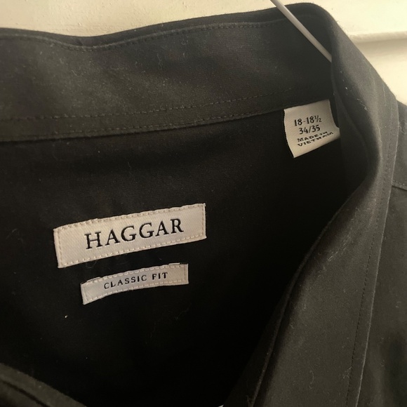 Haggar Black button down shirt - Picture 2 of 4